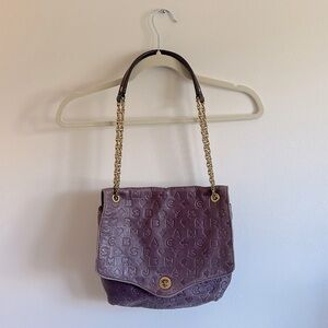 Marc by Marc Jacobs Burgundy Embossed Logo Shoulder Bag
